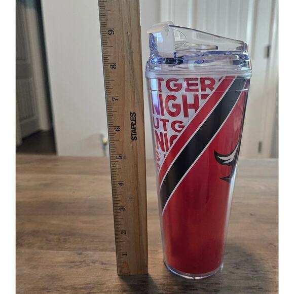Rutgers University Scarlet Knights Tumbler Plastic With Straw Lid Red White - Picture 10 of 10